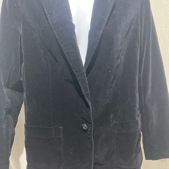 Vintage 80s Dana Point of CA Velvet Blazer Jacket, Excellent Shape, Black - Picture 3 of 5